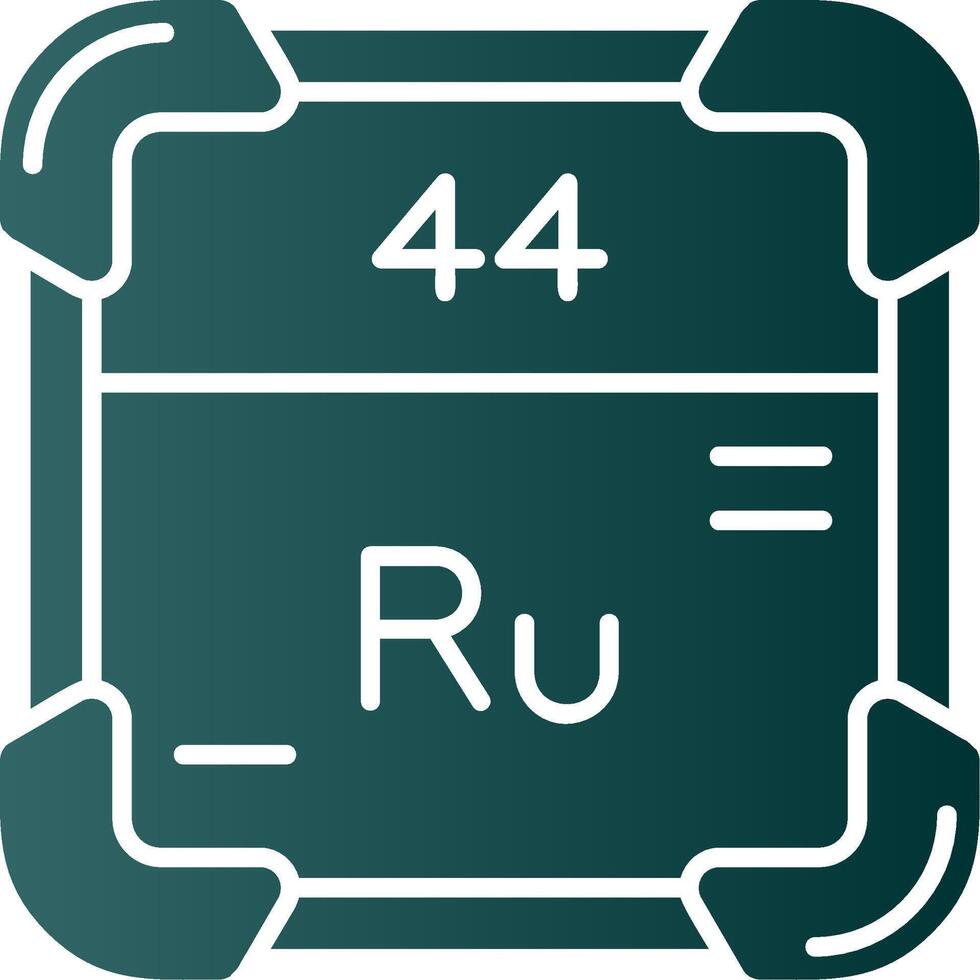 ruthénium glyphe pente vert icône vecteur