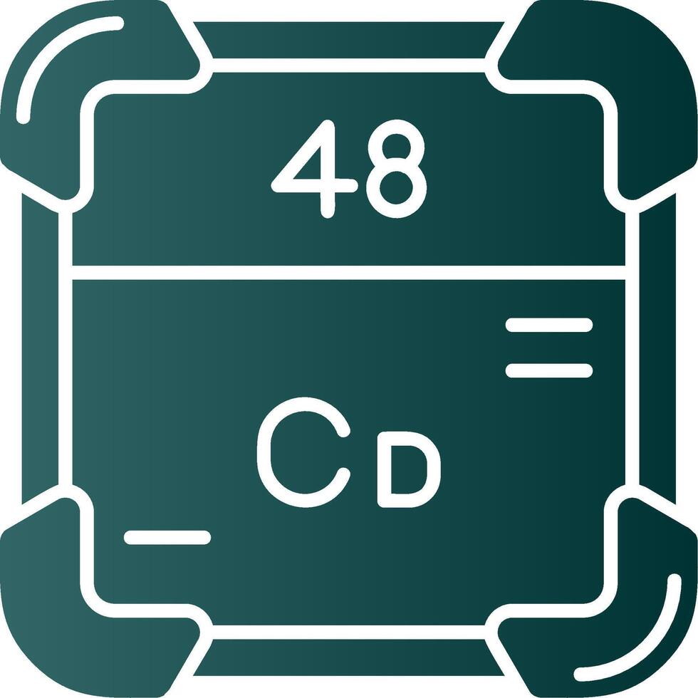 cadmium glyphe pente vert icône vecteur