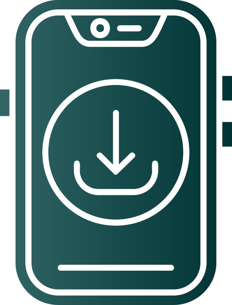 Télécharger glyphe pente vert icône vecteur