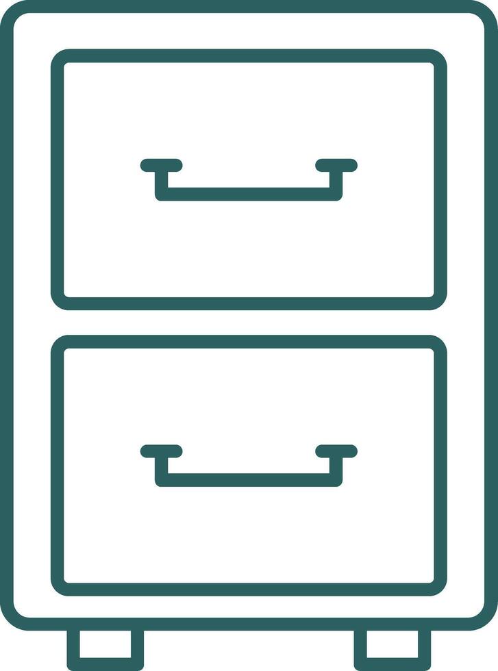 remplissage cabinet ligne pente icône vecteur