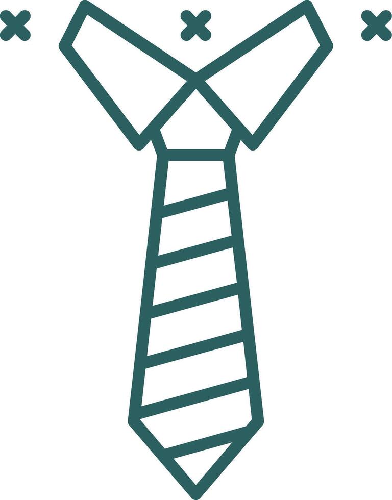 icône de dégradé de ligne de cravate vecteur