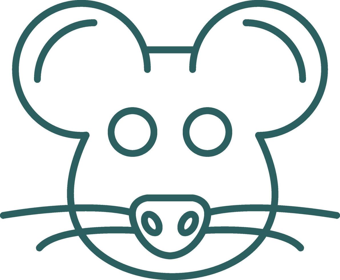 icône de dégradé de ligne de souris vecteur