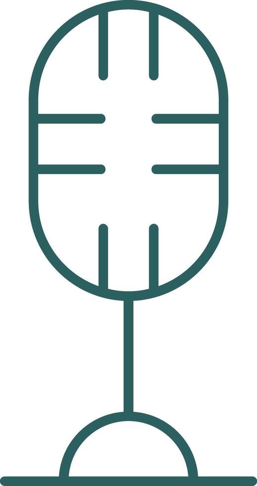 icône de dégradé de ligne de microphone vecteur