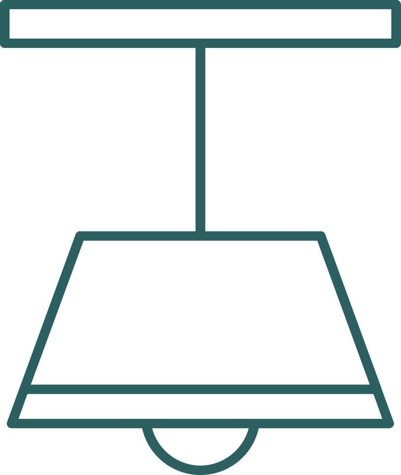 icône de dégradé de ligne de lampe de plafond vecteur