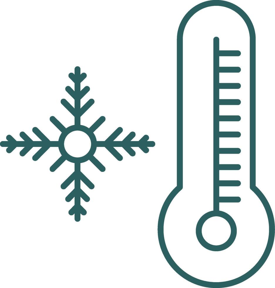 icône de dégradé de ligne de flocon de neige vecteur