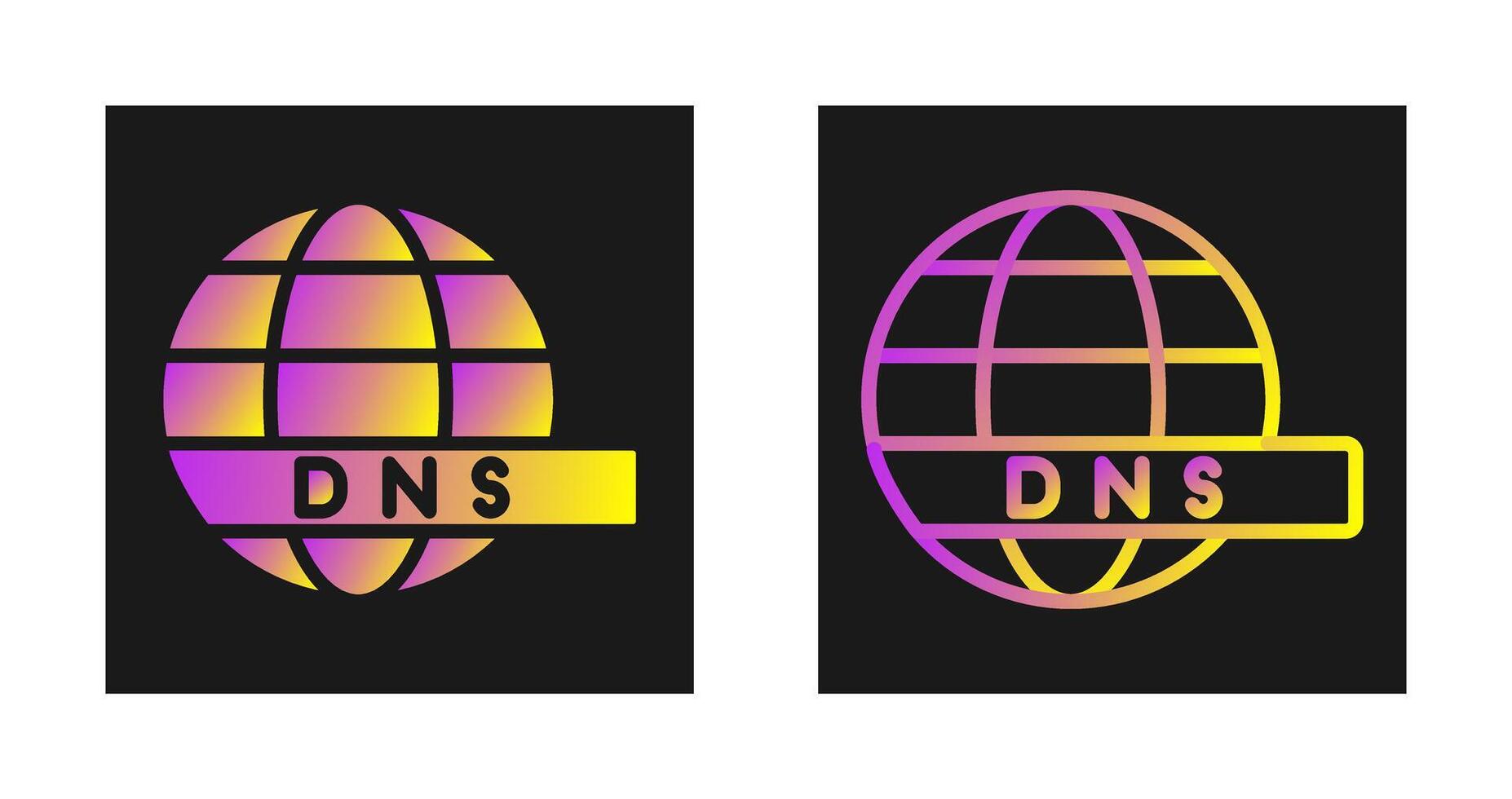 DNS serveur vecteur icône