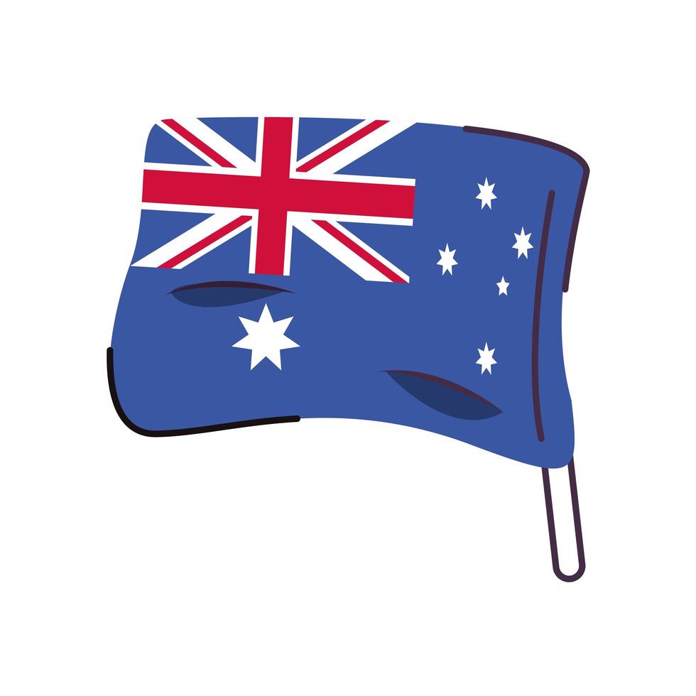 l'australie drapeau pays icône isolé vecteur