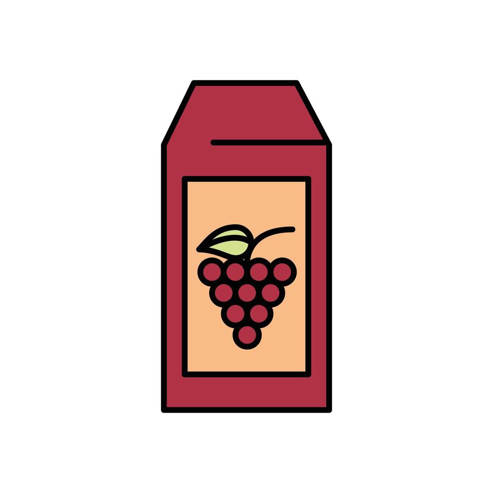 raisins fruits frais dans une boîte d'emballage vecteur