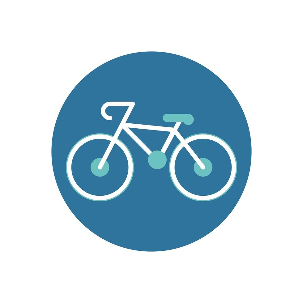 icône isolé de véhicule de transport de bicyclette vecteur