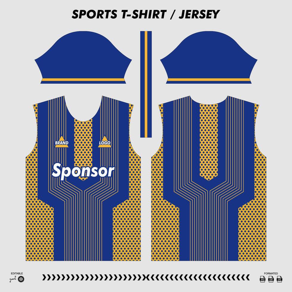 vecteur T-shirt sport conception, sublimation Jersey