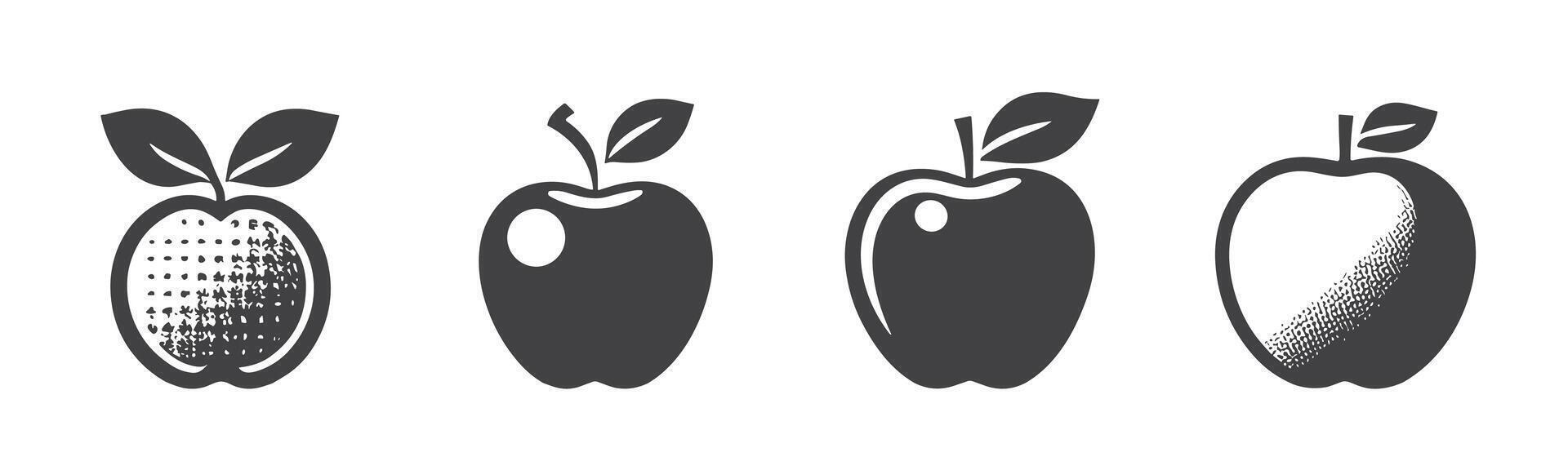 Pomme icône ensemble. Pomme vecteur icône. Pomme symboles pour votre la toile conception. icône logo, application, ui. Pomme icône vecteur illustration