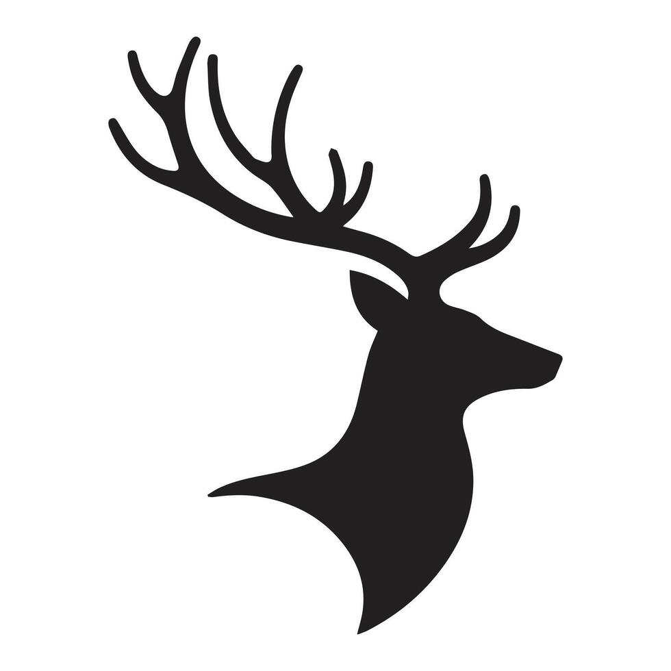 mâle cerf logo, Facile vecteur de mâle cerf, génial pour votre chasse logo, cerf logo isolé sur blanc Contexte