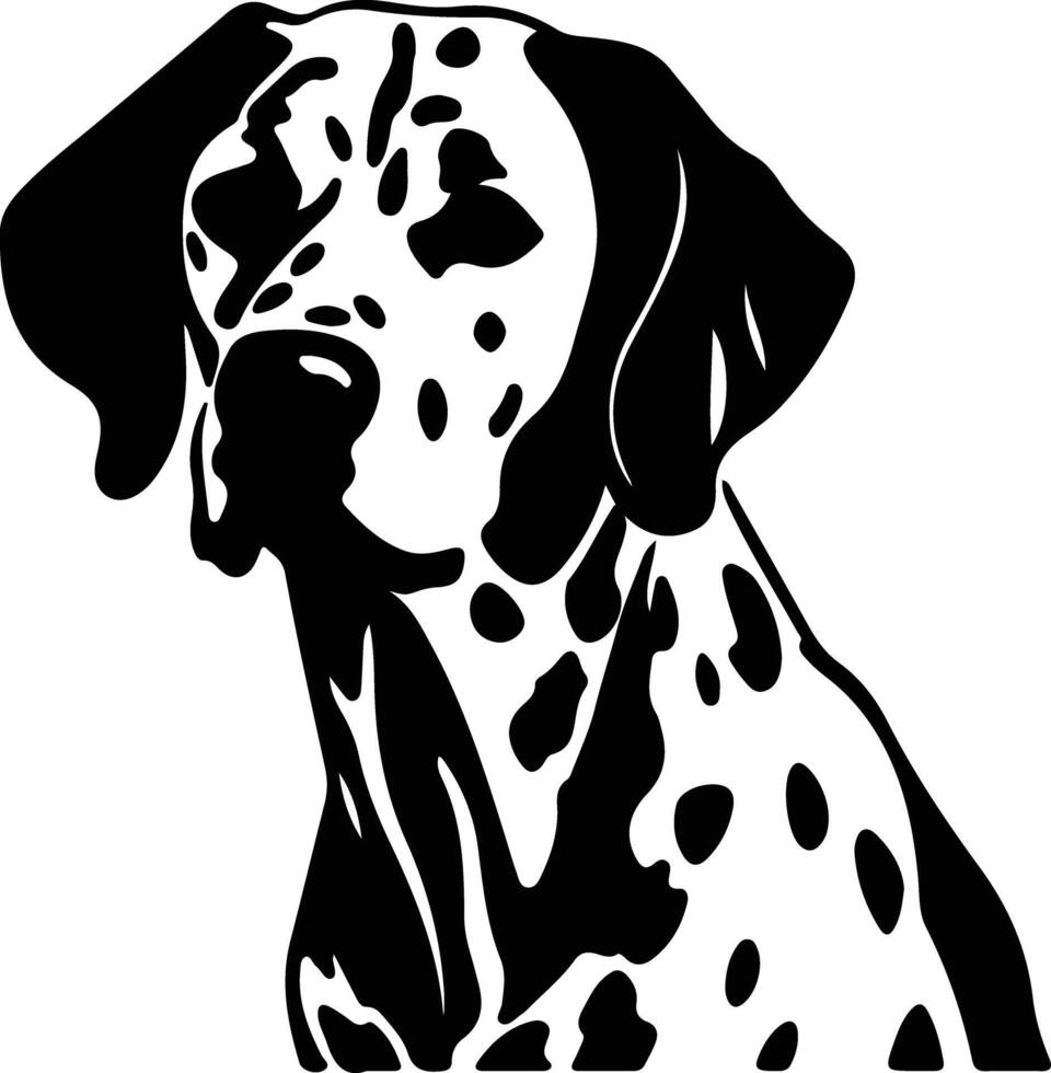 dalmatien noir silhouette vecteur