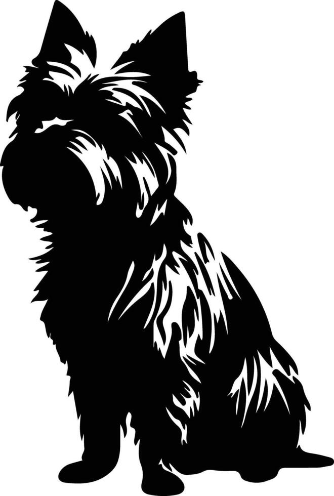 australien terrier noir silhouette vecteur