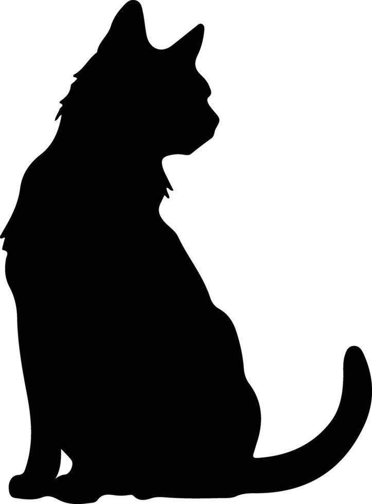 sokoké chat noir silhouette vecteur