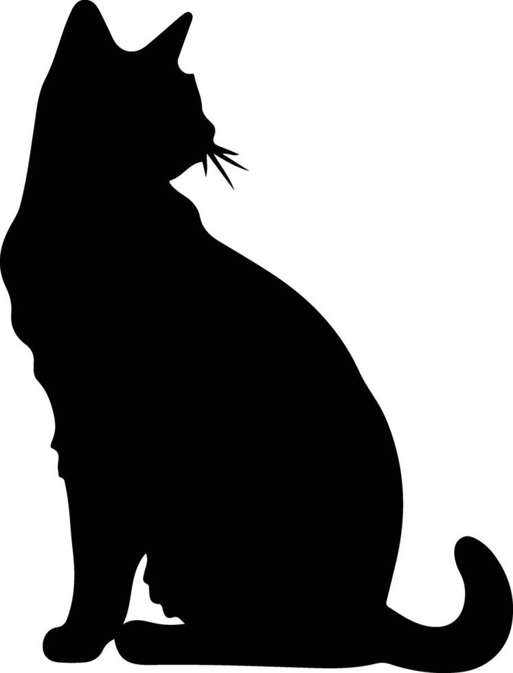 suphalak chat noir silhouette vecteur