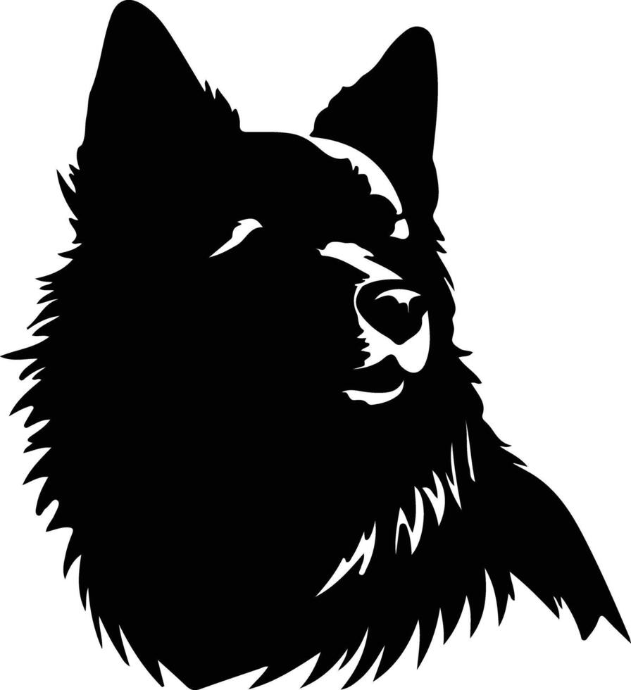 schipperke silhouette portrait vecteur