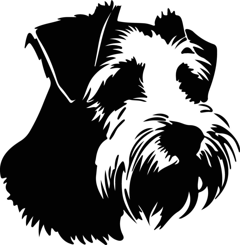 Sealyham terrier silhouette portrait vecteur