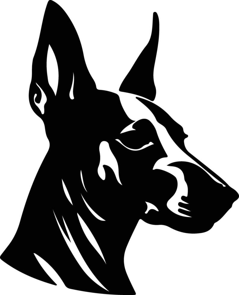 pharaon chien silhouette portrait vecteur