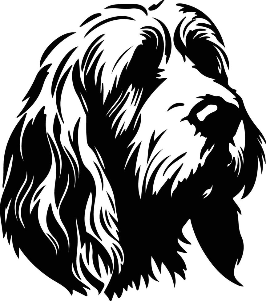 petit basset griffon vendre silhouette portrait vecteur