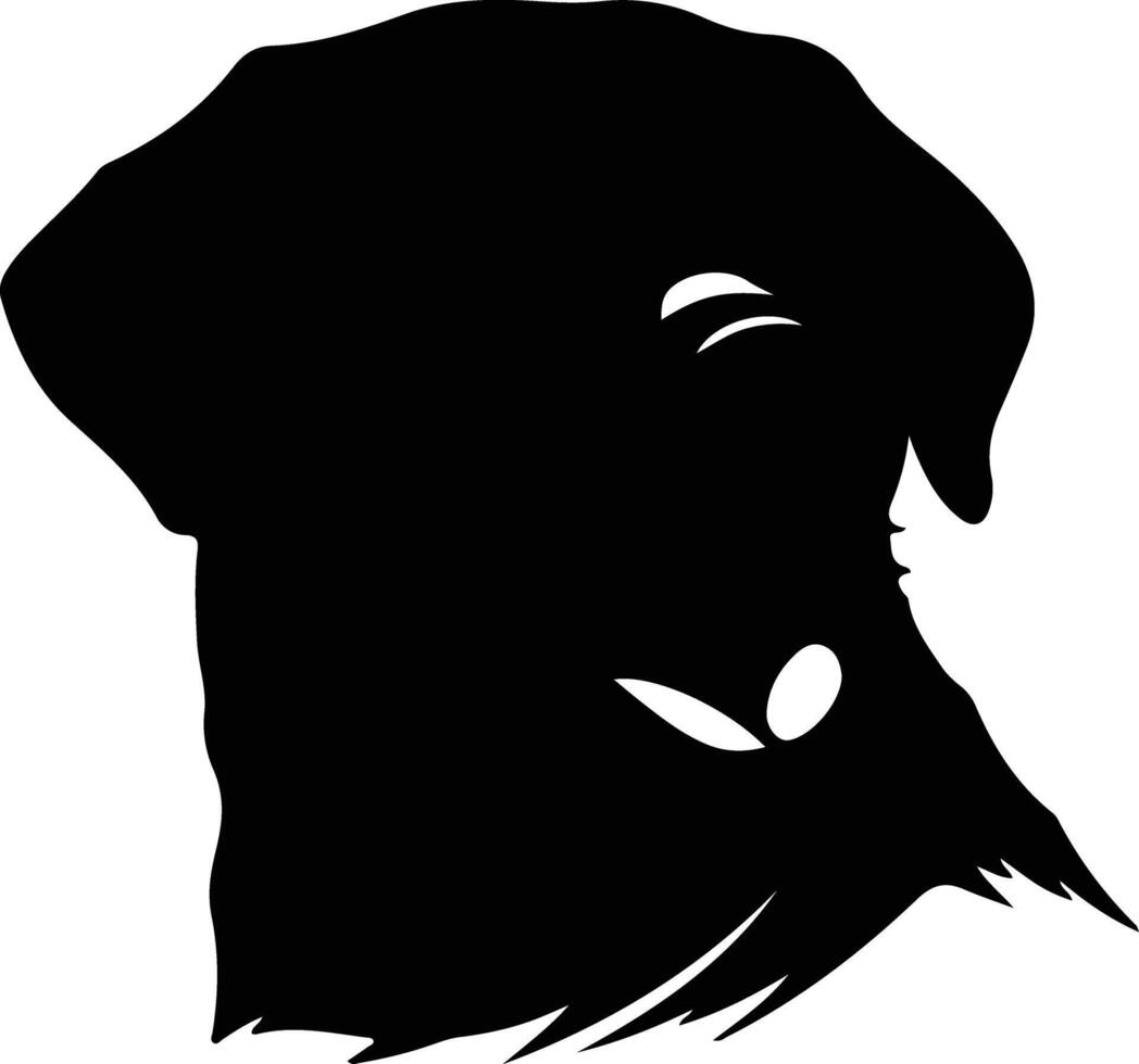 rottweiler silhouette portrait vecteur