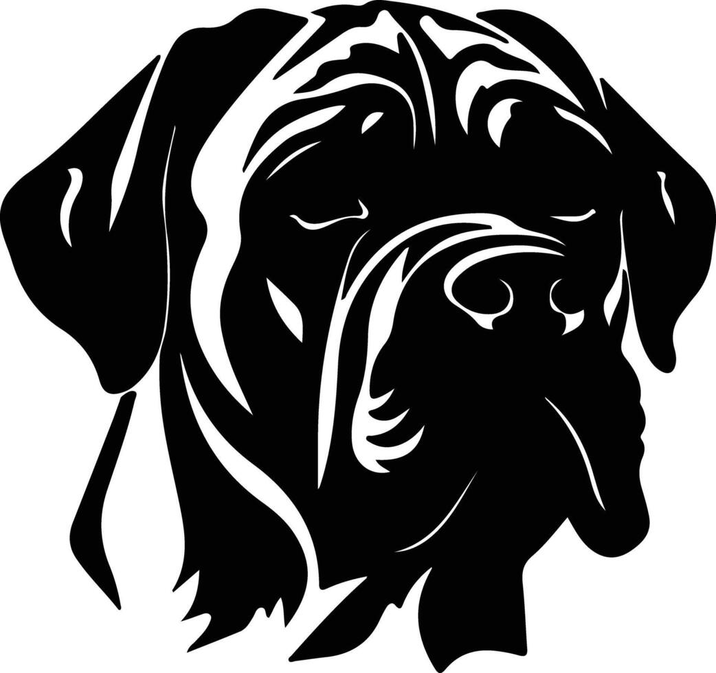 mastiff silhouette portrait vecteur