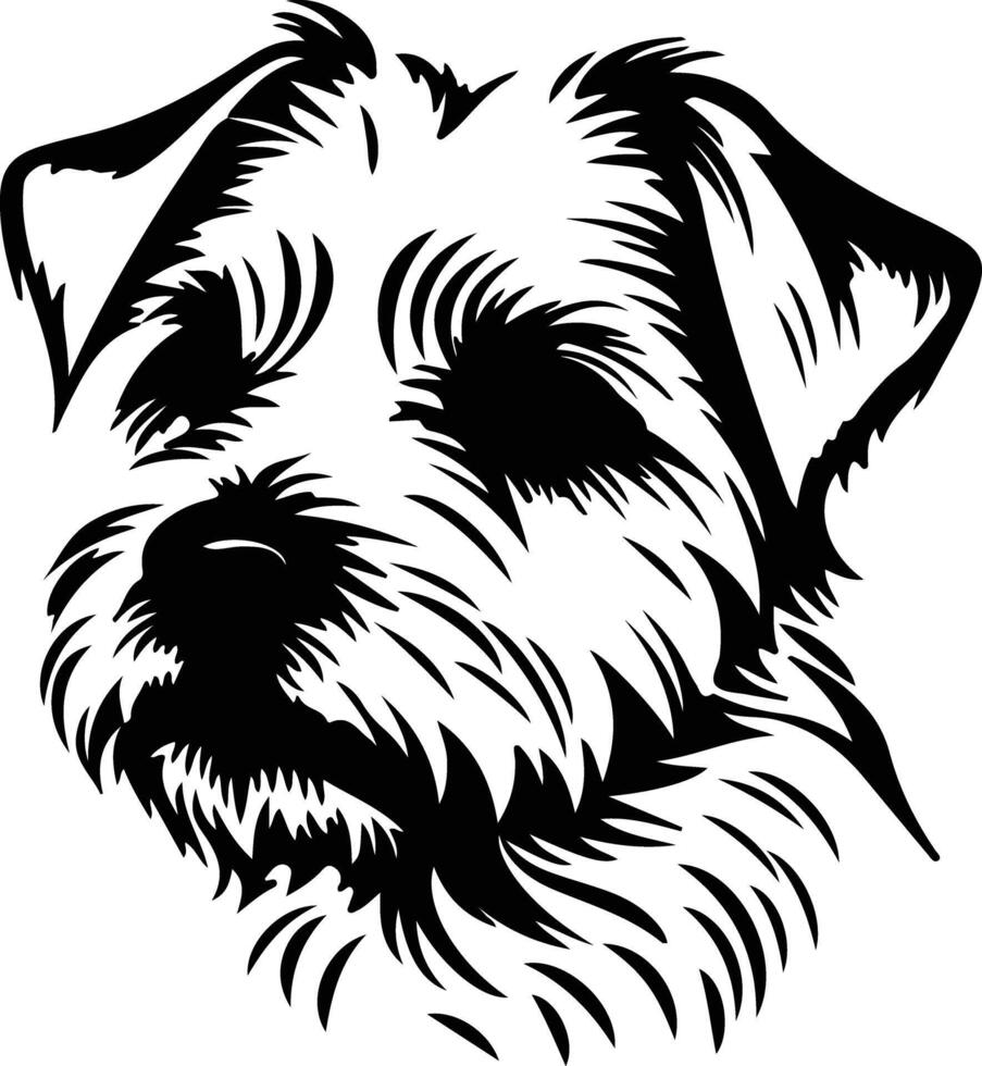 Norfolk terrier silhouette portrait vecteur