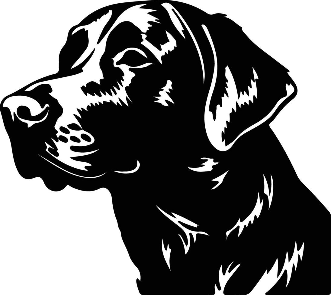 Chesapeake baie retriever silhouette portrait vecteur