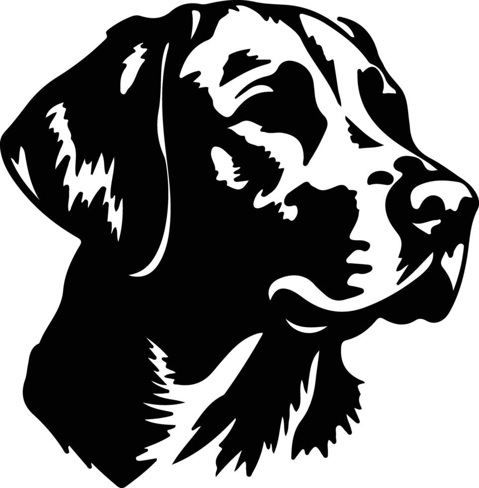 Chesapeake baie retriever silhouette portrait vecteur