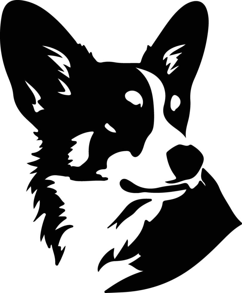 corgi silhouette portrait vecteur