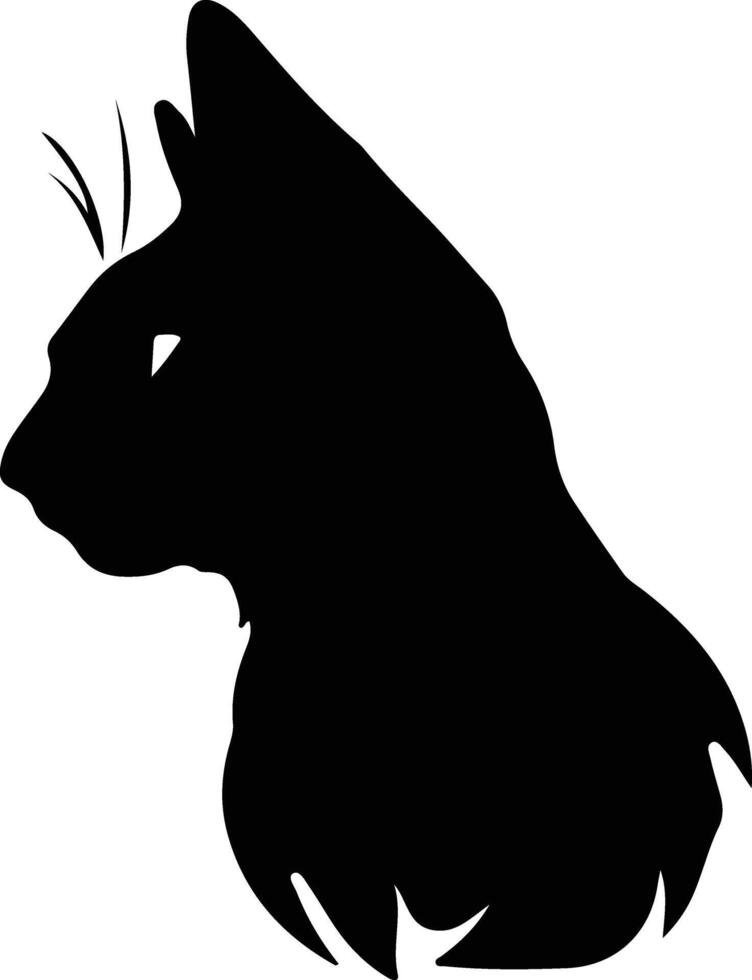 Bombay chat silhouette portrait vecteur