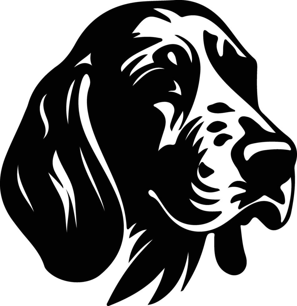 coonhound silhouette portrait vecteur
