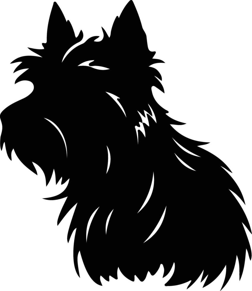 australien terrier silhouette portrait vecteur