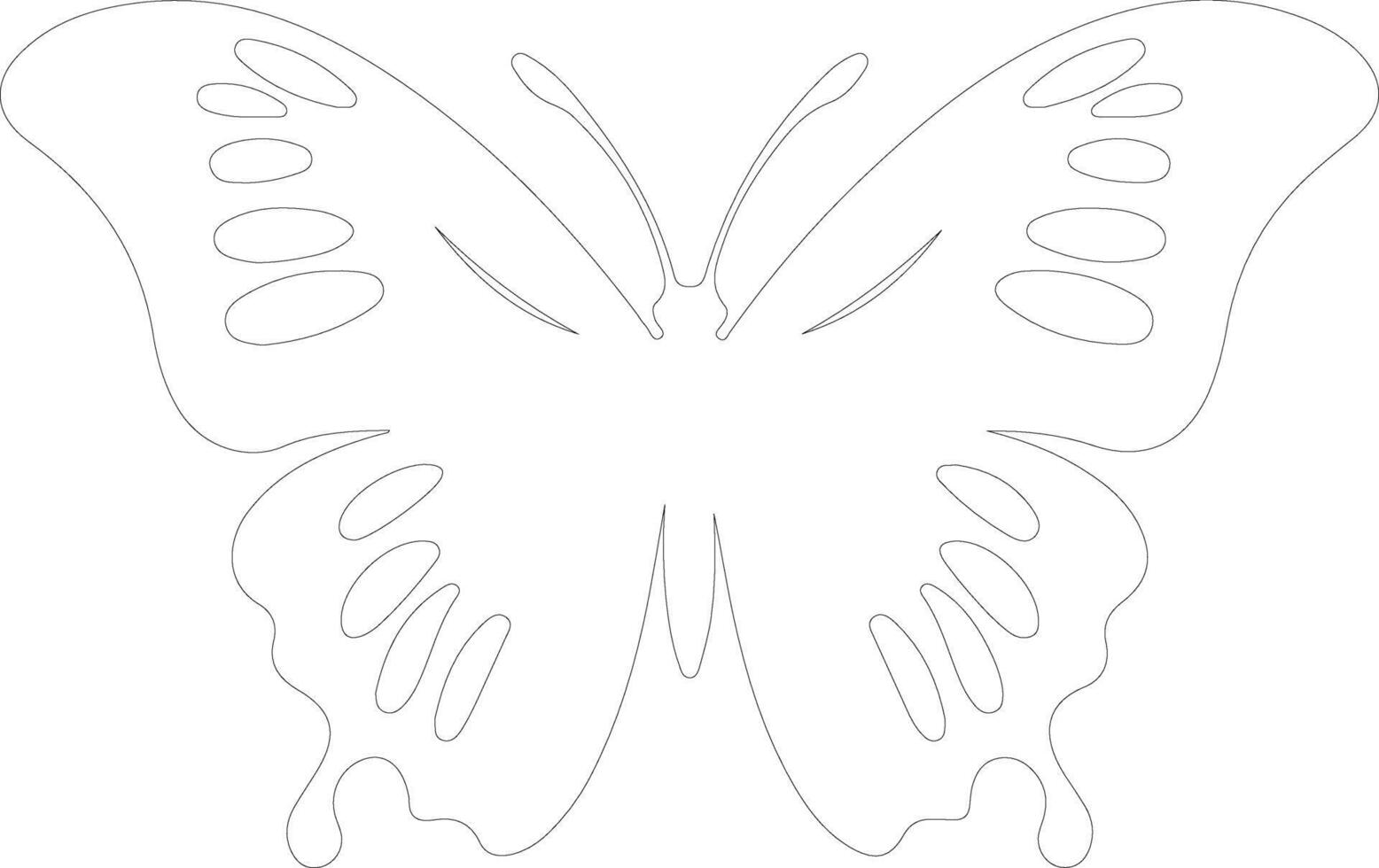 papillon contour silhouette vecteur