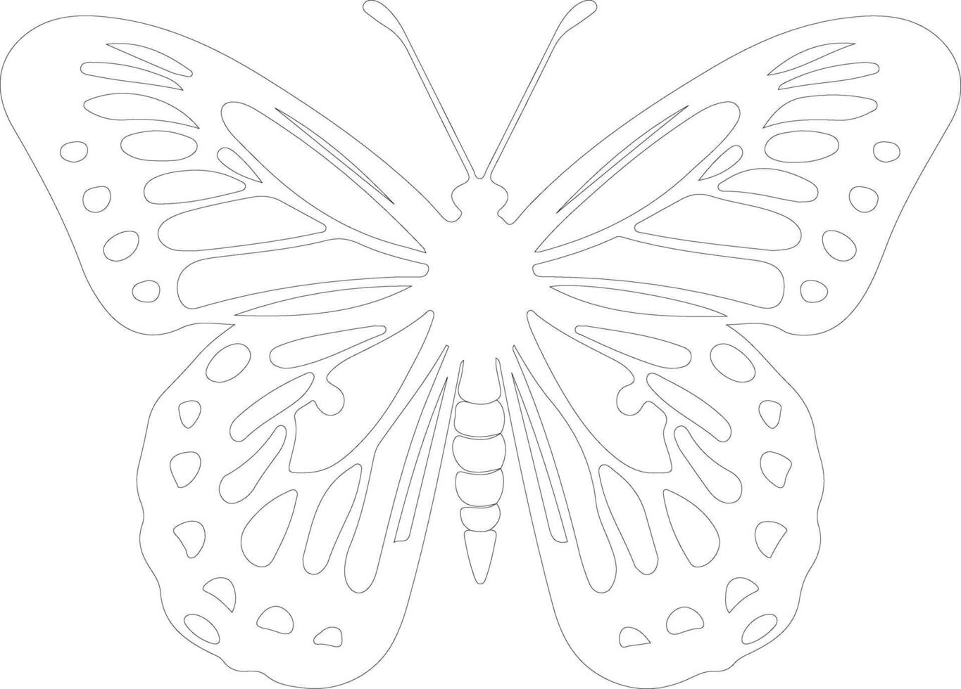 Oregon tache d'argent papillon contour silhouette vecteur
