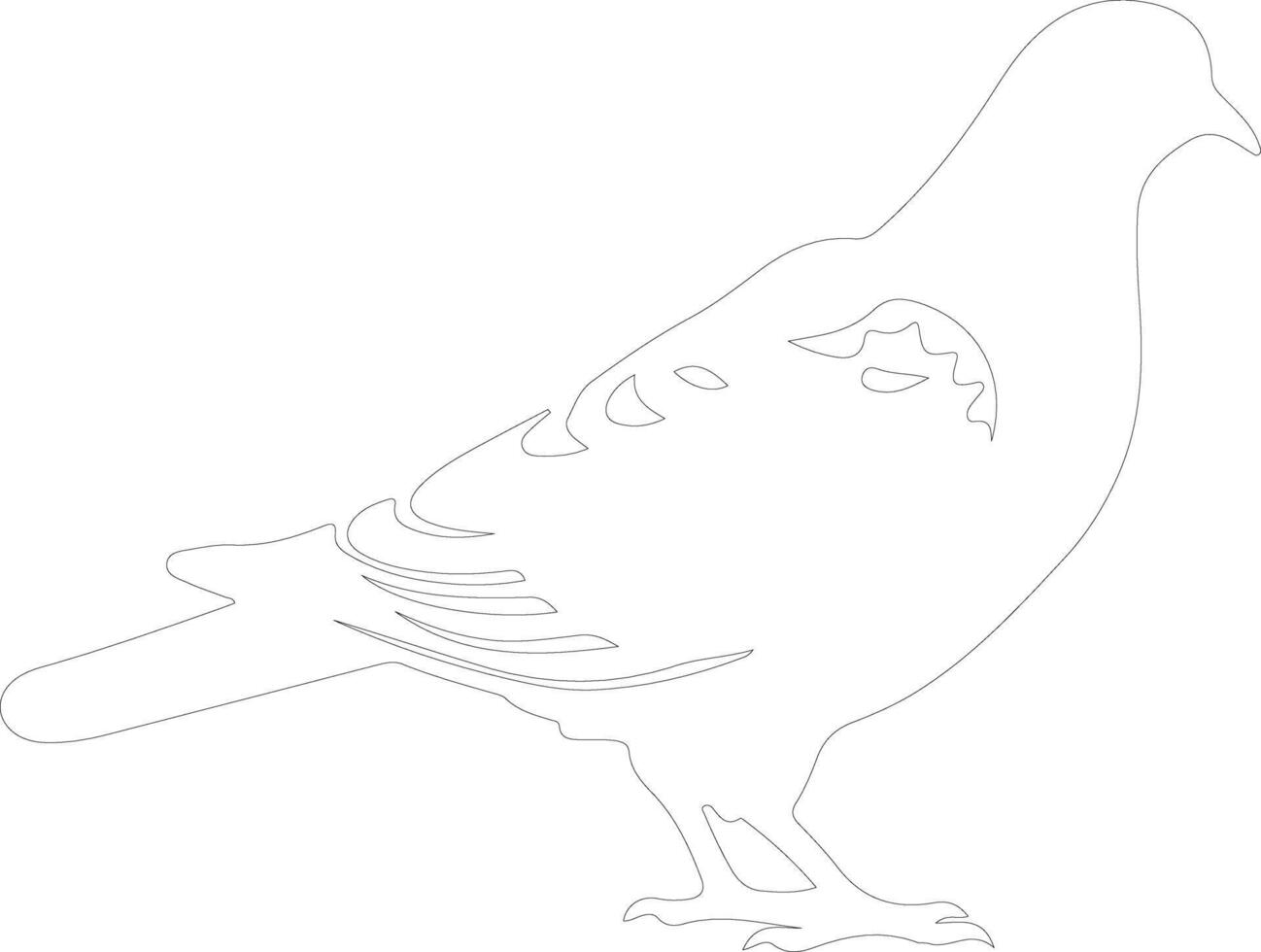 Pigeon contour silhouette vecteur