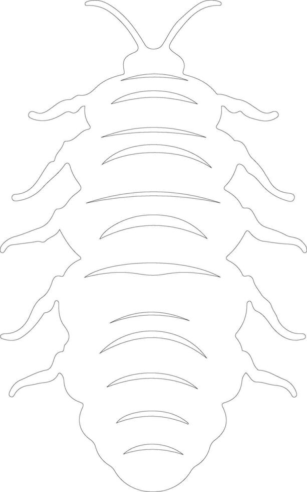 ver à soie contour silhouette vecteur