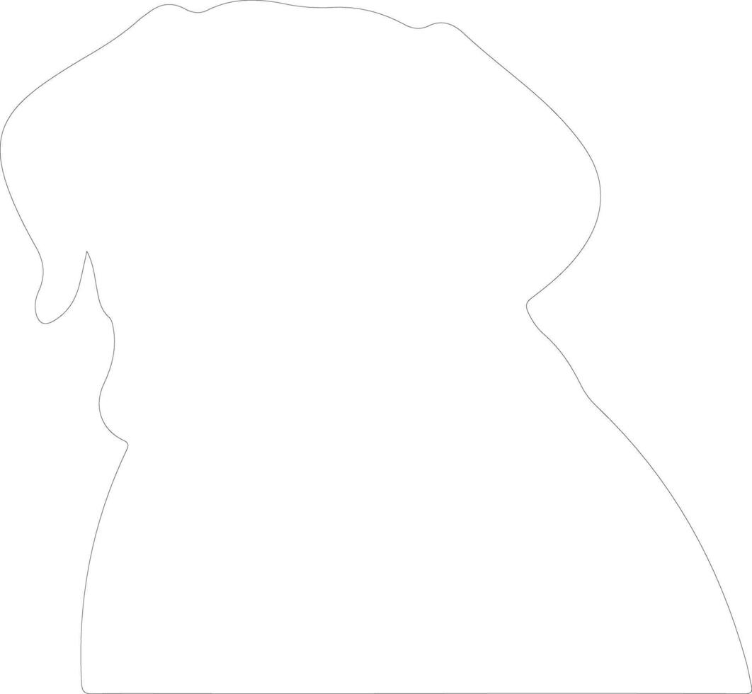 dogue de Bordeaux contour silhouette vecteur