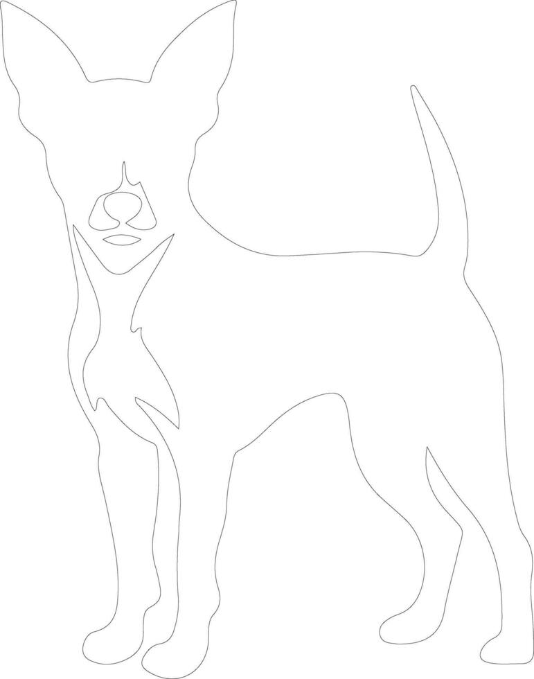 rat terrier contour silhouette vecteur