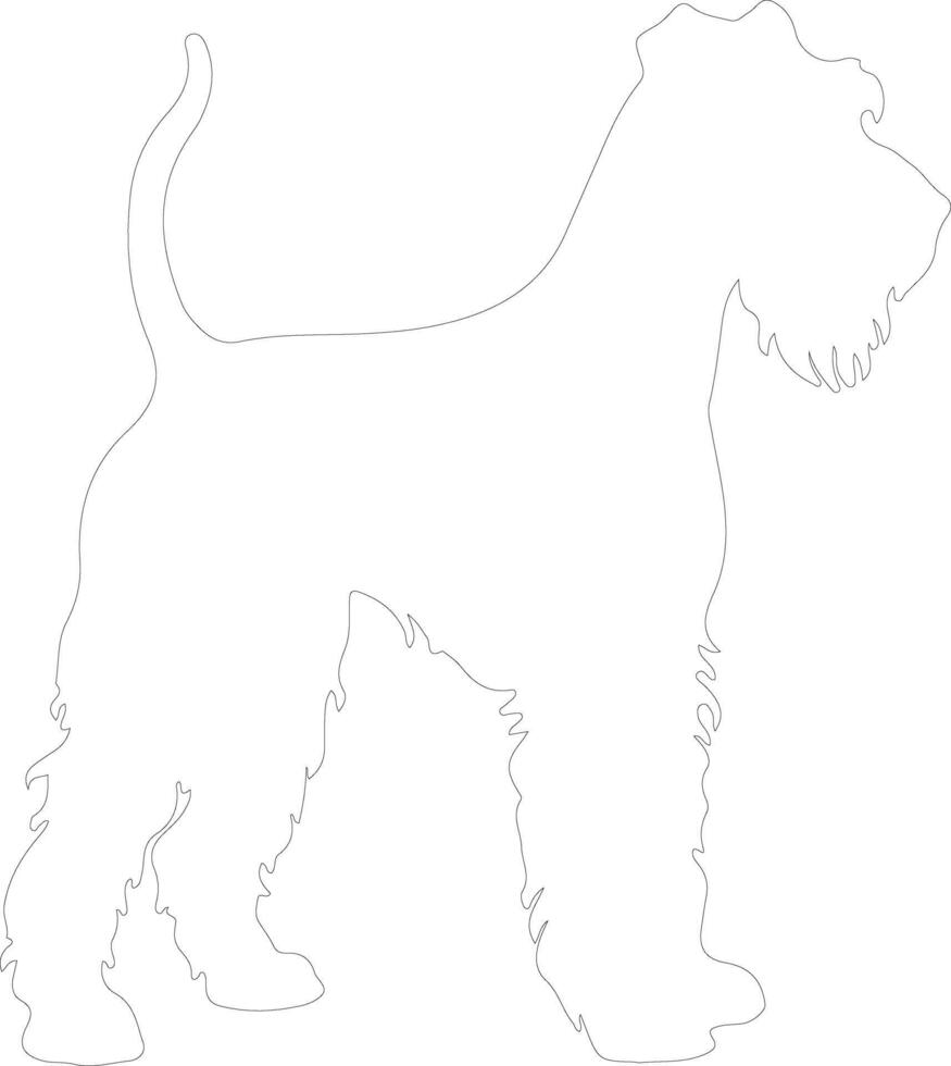 gallois terrier contour silhouette vecteur