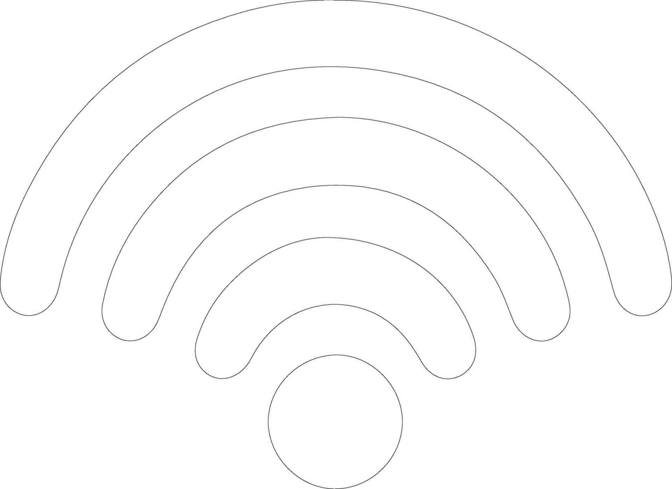 Wifi icône contour silhouette vecteur