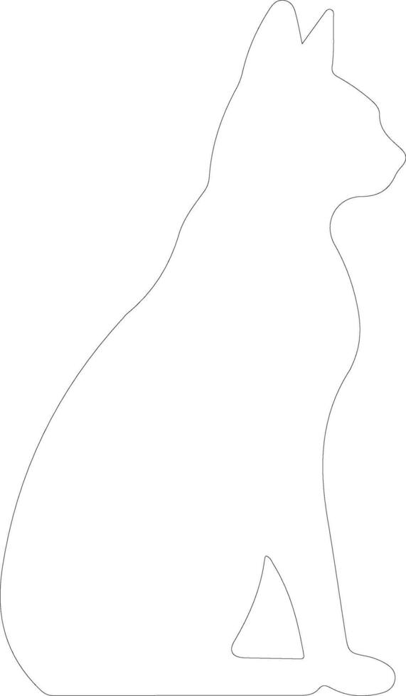 chartreux chat contour silhouette vecteur