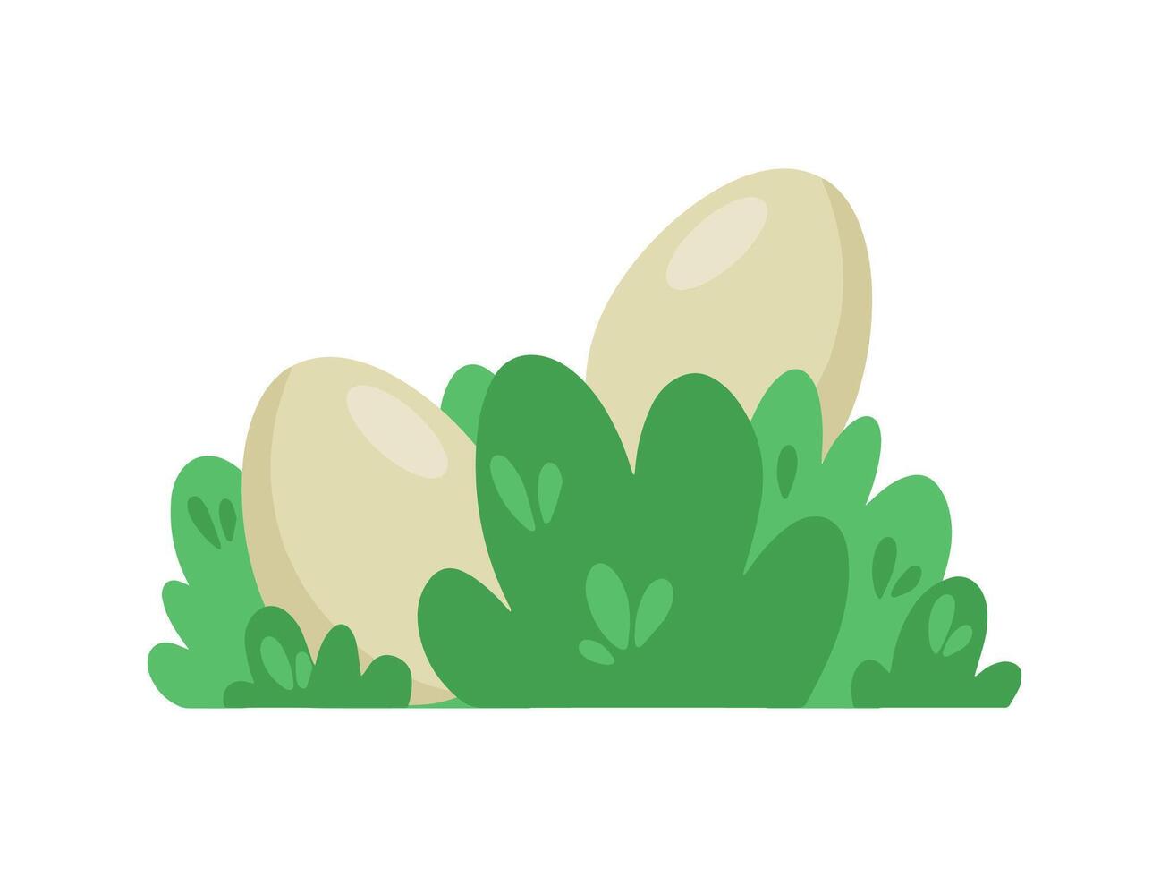 Pâques des œufs dans herbe illustration vecteur