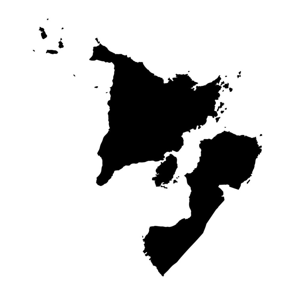 occidental visas Région carte, administratif division de Philippines. vecteur illustration.