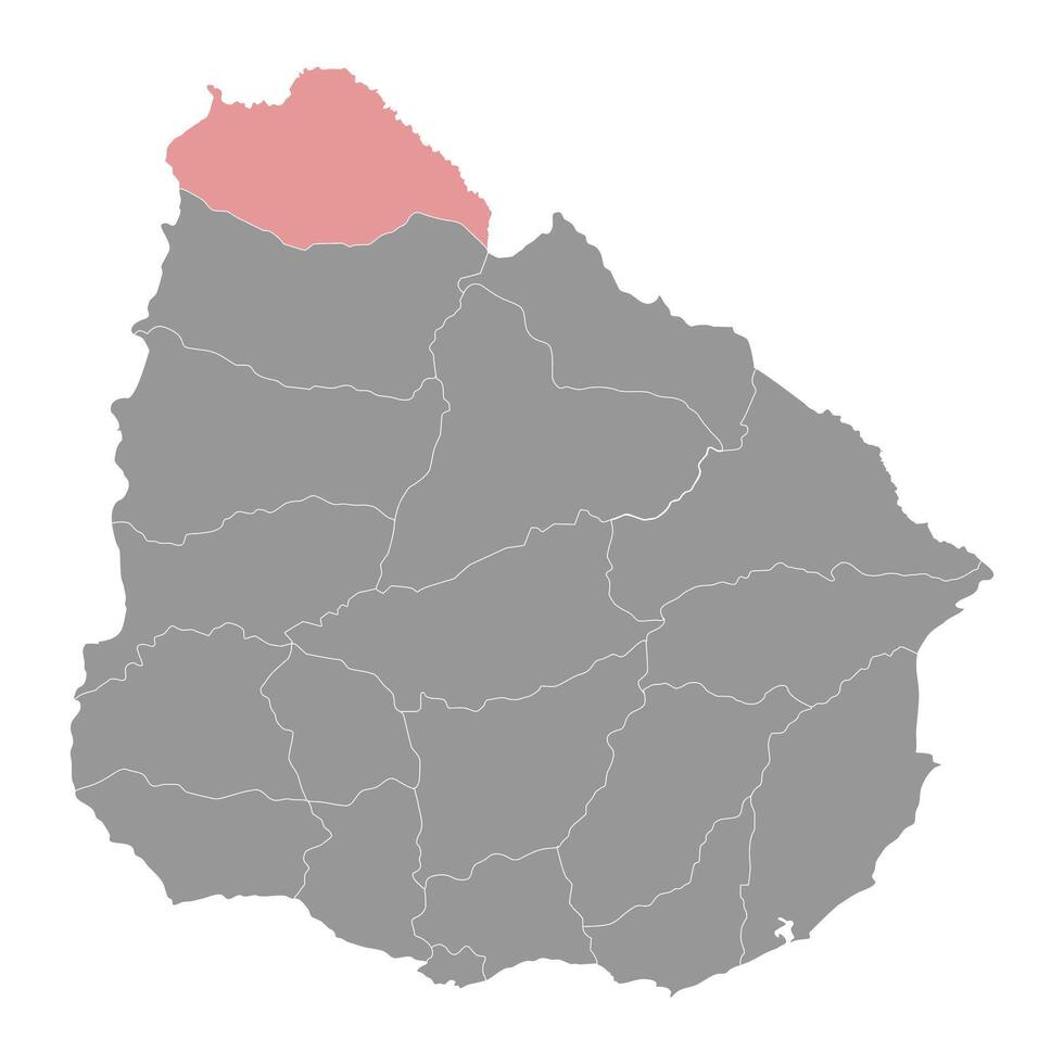 Artigas département carte, administratif division de Uruguay. vecteur illustration.