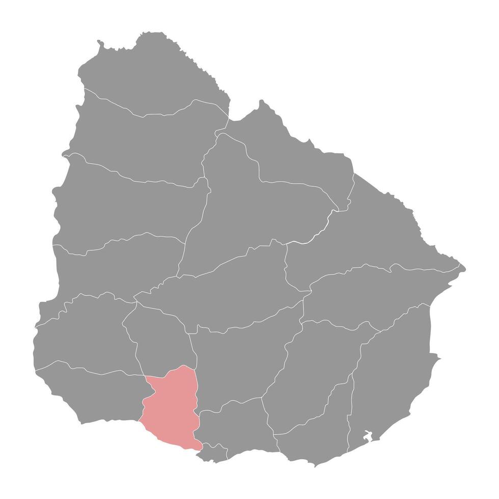 san jose département carte, administratif division de Uruguay. vecteur illustration.