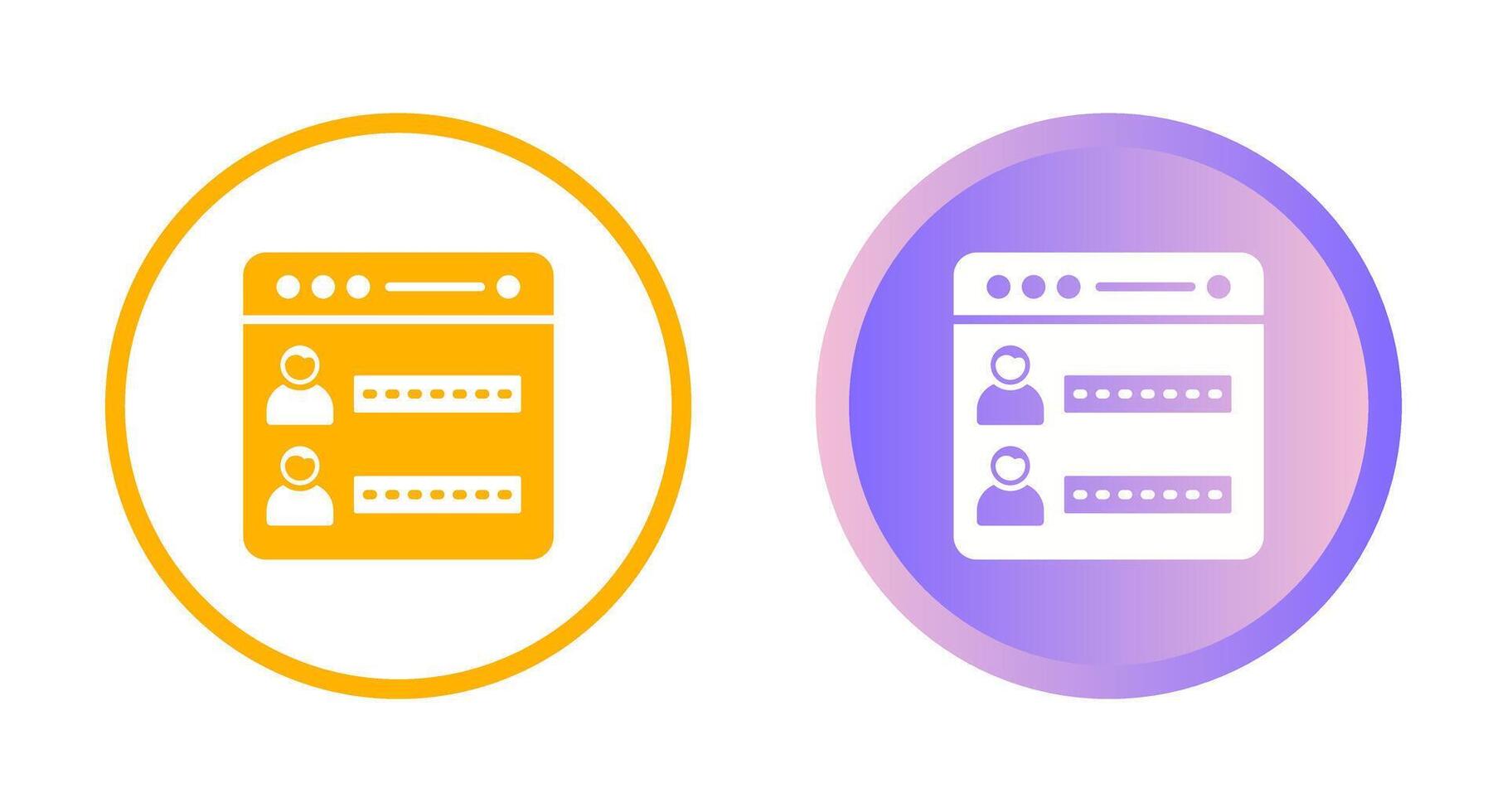 connectez-vous à l'icône de vecteur