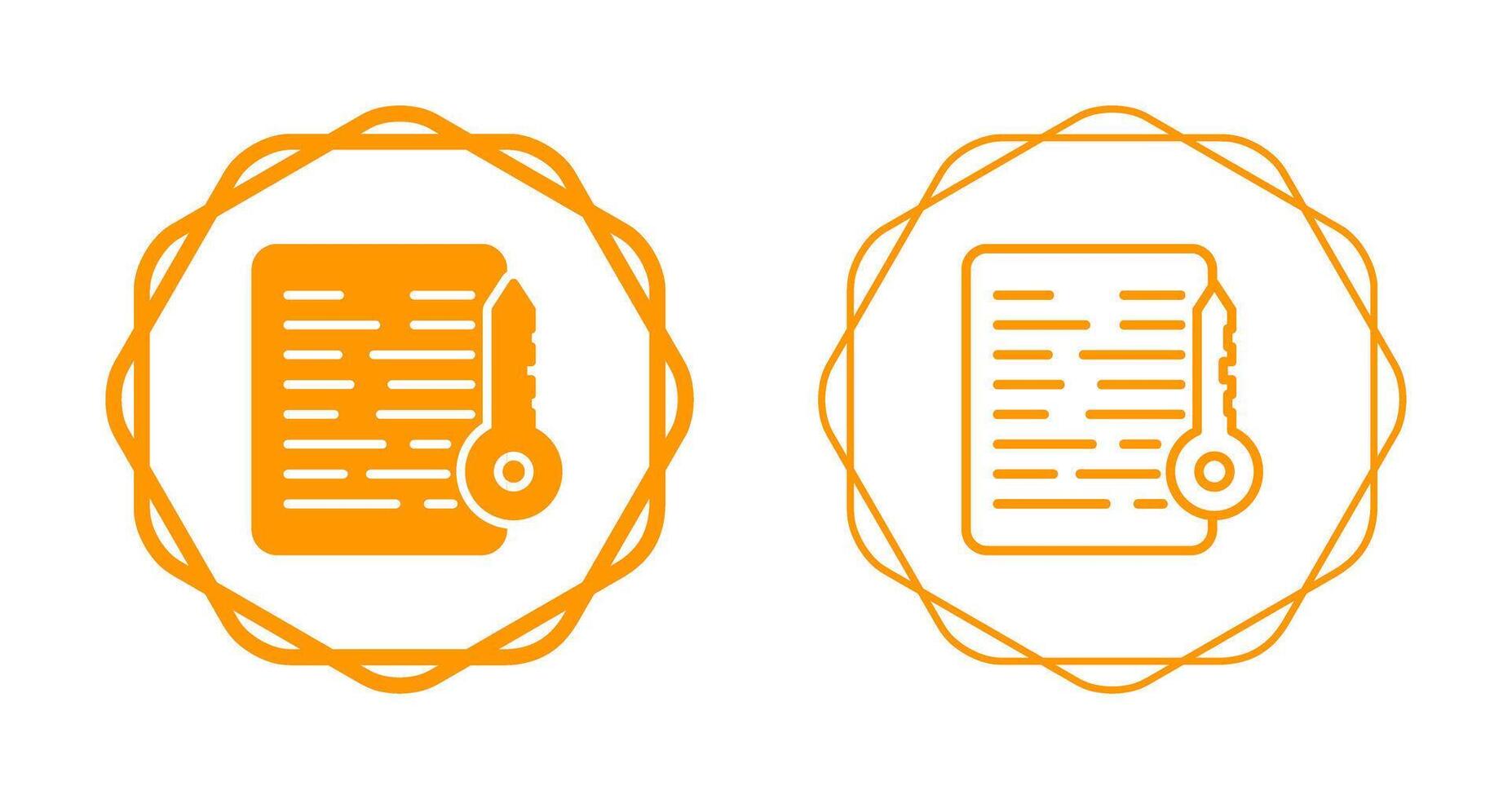 document accès vecteur icône