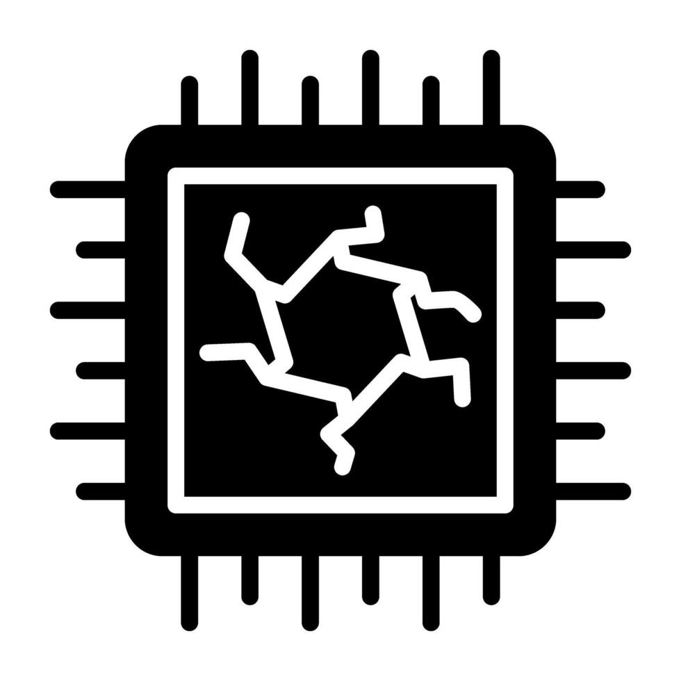 icône de vecteur de processeur