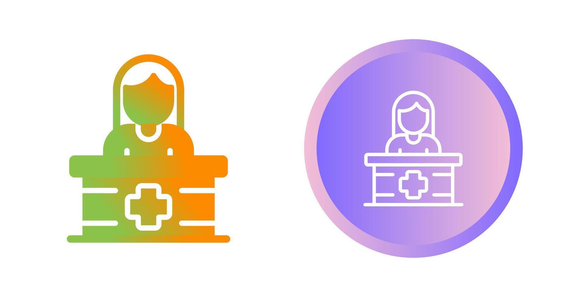 icône de vecteur de réceptionniste